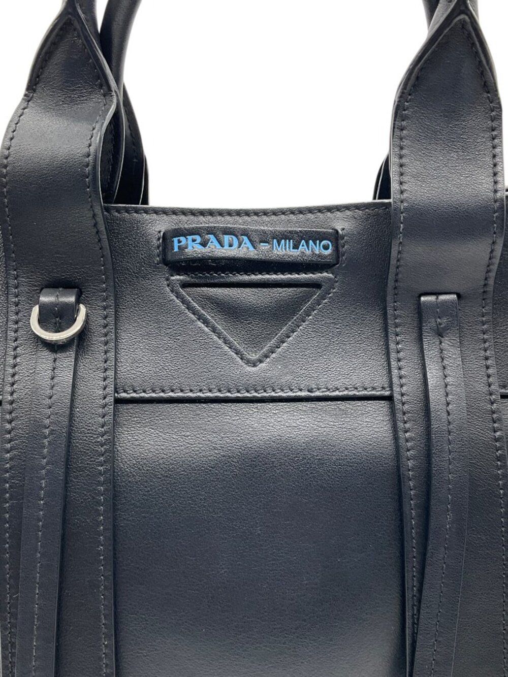 Prada Black Leather Ouverture Grace Lux Medium Tote Bag - Picture 4 of 11